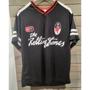 2024 The Rolling Stones Black Pull Over Large (42-44) Baseball Jersey NM